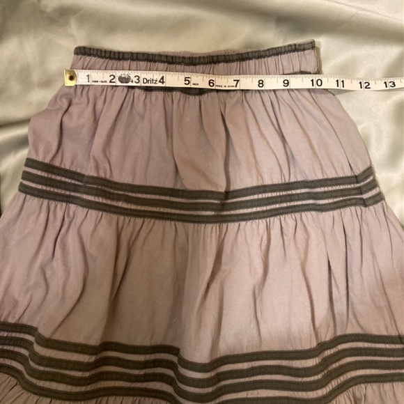 🌟⚡️HOST PICK🌟 Avatar Fair Trade Gray Tiny Waist Peasant Skirt W/Stripes XXS-XS - Picture 5 of 13